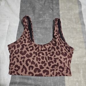 Balance Athletica Brown Patterned Sports Bra